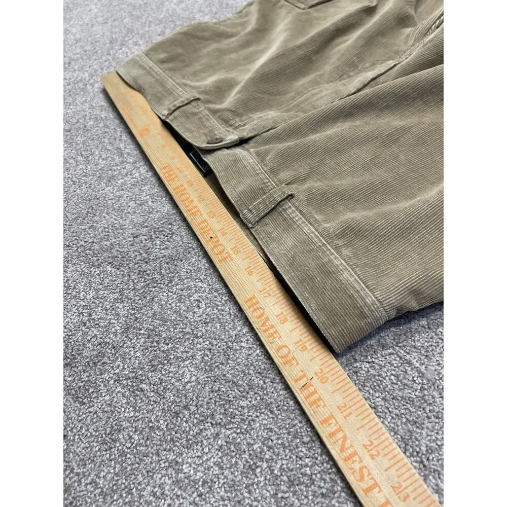 Y2K Relaxed Fit Polo Ralph Lauren Corduroy Cargo Shorts Men’s 40 Khaki Gorpcore